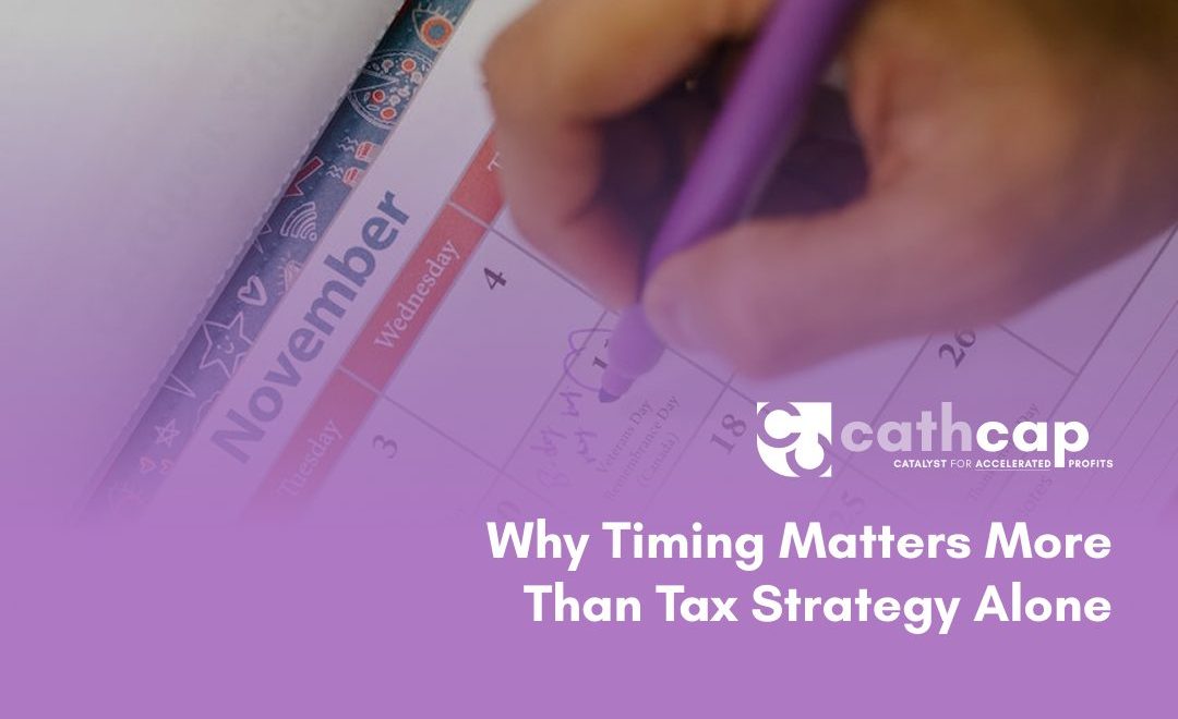 Business owner reviewing financial timeline and tax planning strategy to make earlier financial decisions