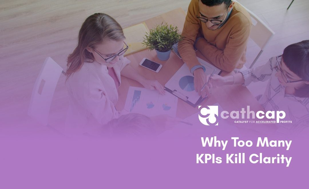 Law firm managing partner reviewing an overcrowded KPI dashboard with no clear decisions